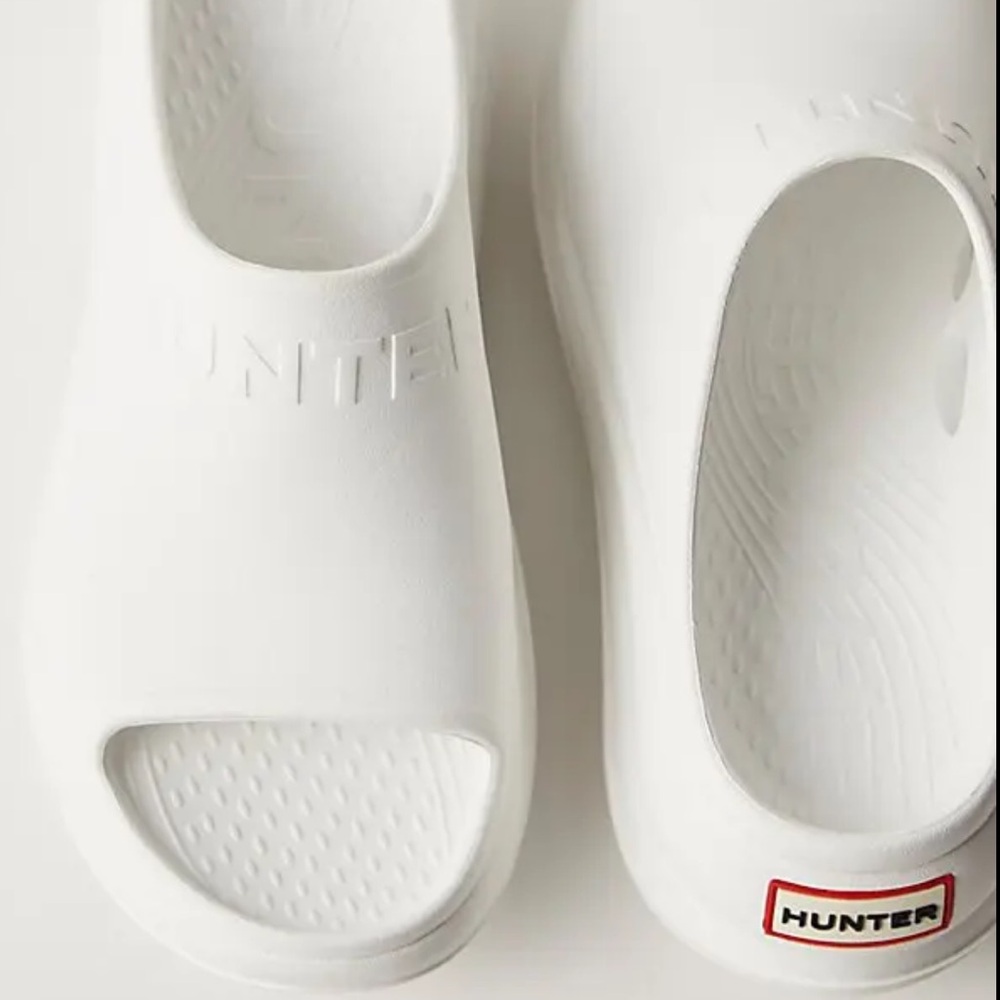 NEW Hunter haddie platform slip on summer sandal in white size 39/ 8-8.5 - Picture 3 of 10